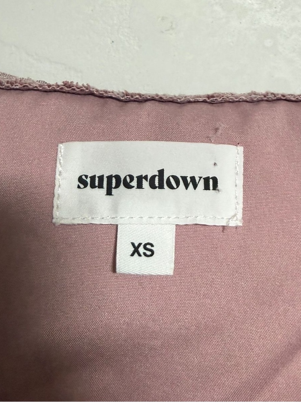 Superdown Pink Striped Ruffle Wrap Romper XS - Picture 5 of 8